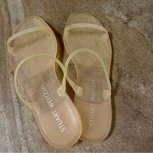 Stuart Weitzman Translucent Cream Sandals